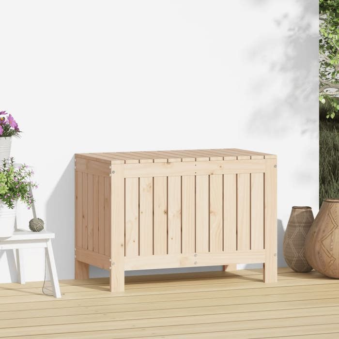 VidaXL Boîte de Rangement de Jardin, Coffre à Outils avec Couvercle, Organisateur de Terrasse Patio Extérieur, Marron Bois 836144