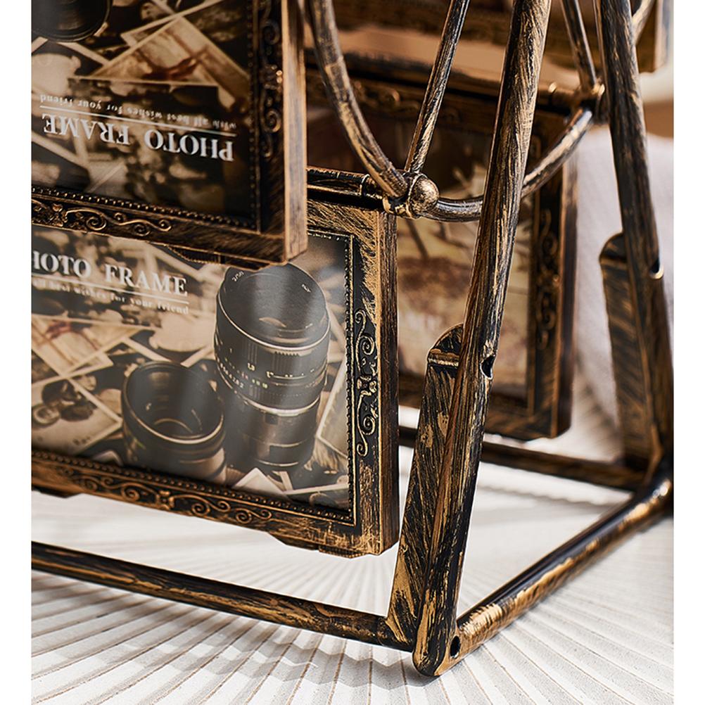 Винтажная семейная фоторамка колесо обозрения вращающаяся фоторамка домашний декор подарок