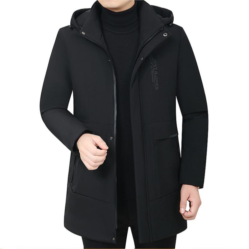 Winter Coat Thick Warm Cotton Coat Middle-aged Business Casual Cotton Coat Medium-long Cotton Coat Middle-aged and Elderly Men's Clothing