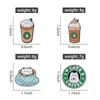 CATS COFFEE Enamel Pins Custom Cute Cat Brooches Lapel Badges Cartoon Animal Jewelry Gift for Kids Friends
