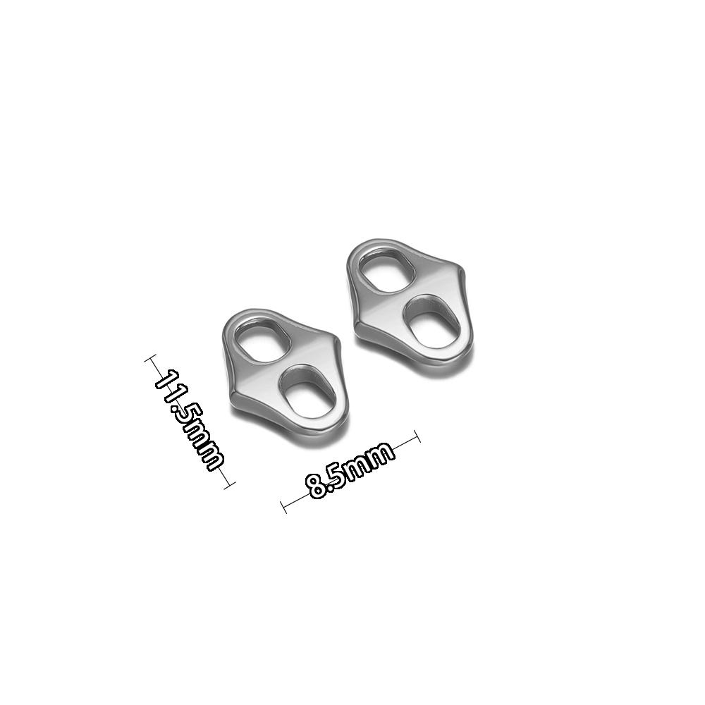 20pcs 304 Stainless Steel Oval Q Shaped Charms Connectors for DIY Jewelry Findings Necklace Pendant Earrings Making Accessories