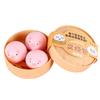 1/2/3/4Pcs Stress Relief Steamed Bun Toy with Steamer Simulation Stuffed Bun Squeeze Sensory Toy Soft TPR