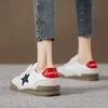 Autumn Soft-soled Little White Shoes Women's Retro Star Board Shoes New Women's Shoes Leather Surface Sports Shoes Round Head