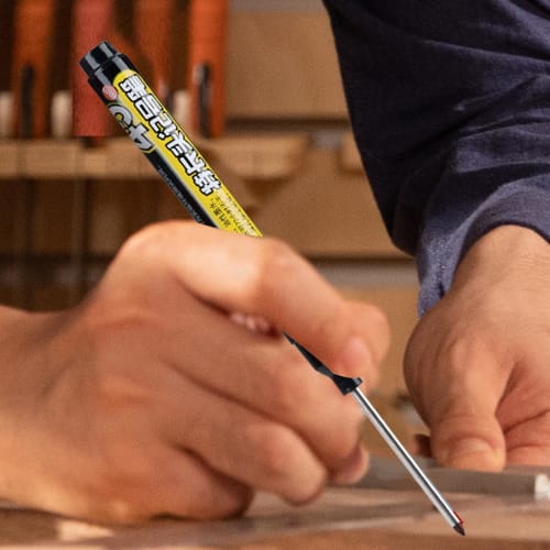 Carpenter's Marker Pen, Construction Marking Pencil, 3 Colors: Blue, Red, and Black, Construction Marking Tool, Door Lock Installation Deep Reach Mark