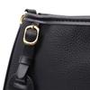 Bag with Two Removable Handles Made of Genuine Leather Vintage 22631 Black