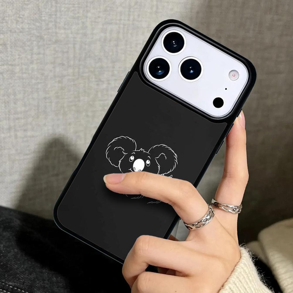 Capa Case for iPhone 17 Air 16 Pro Max 15 Plus 11 13 Mini 14 12 Back Phone Cover Cute Cartoon Koala TPU