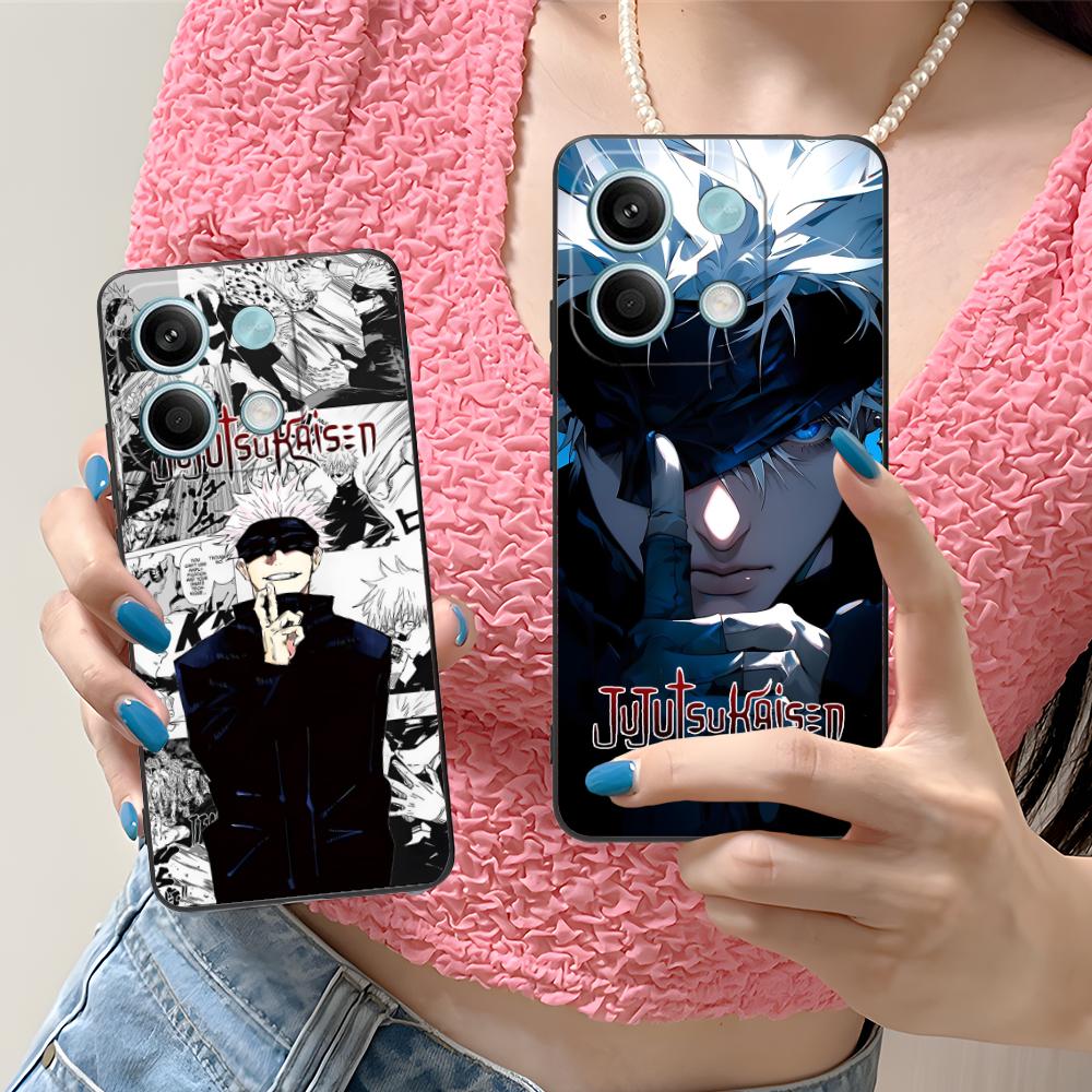 Jujutsu Kaisen Satoru Gojo Phone Case for Xiaomi Redmi Note 14 13 12 11 S Pro Plus 4G 5G Colorful Printing Cover Pretty Luxury
