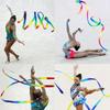 2M 4M  Colorful Gym Ribbons Dance Ribbon Rhythmic Art Gymnastics Ballet Streamer Twirling Rod Rainbow Stick Training