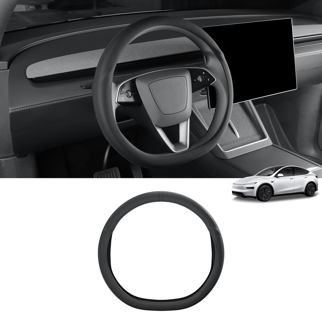 Smabee for for Tesla Model 3 / Model Y / Model YL 2017–2026 Silicone Steering Wheel Protective Cover Interior Accessories Black