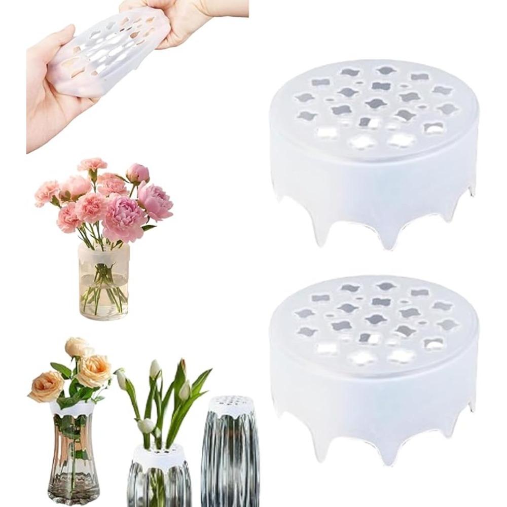 Silicone Blossom Grid Flower Arranger, Flexible Blossom Grid Floral Stem Holder for Vases,Reusable Flower Grid for DIY Arrangements Wedding Home Decor