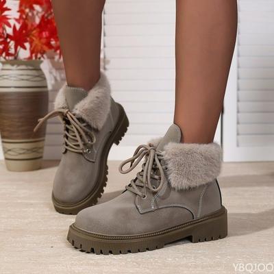 Женские осенне-зимние новые утолщенные модные теплые хлопковые туфли для женщин, удобные повседневные женские короткие ботинки
