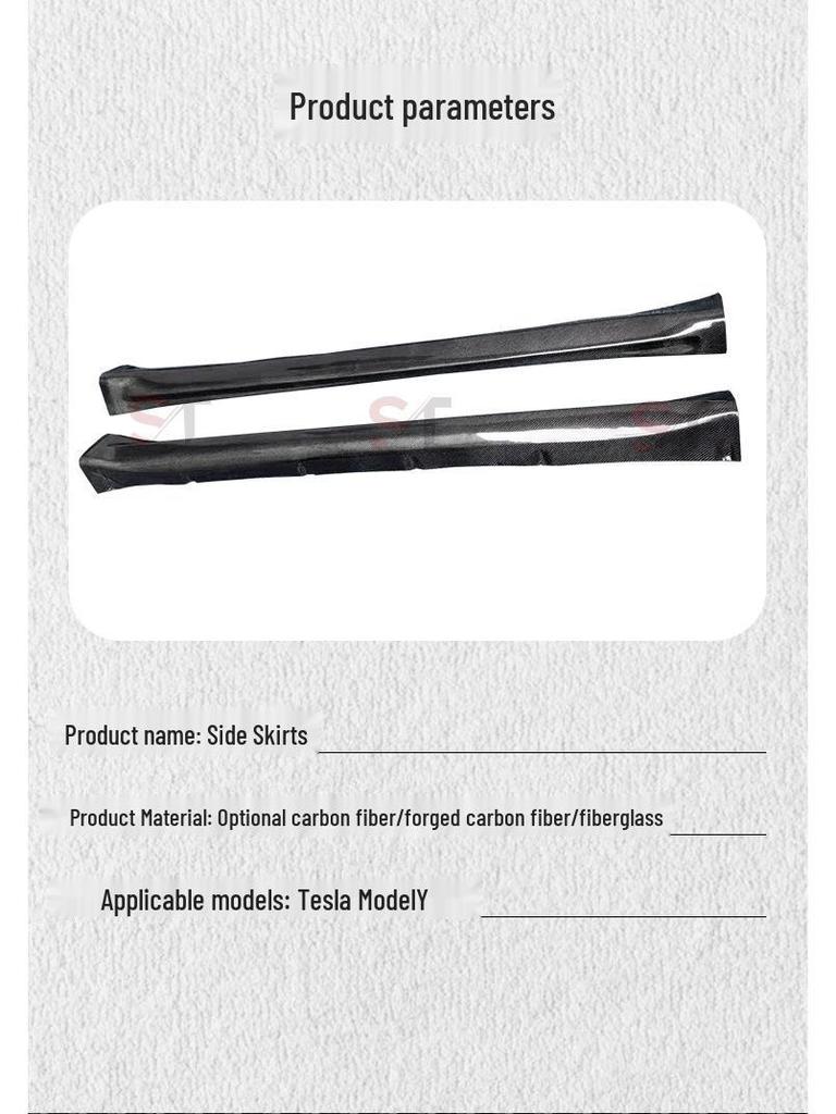 Комплект обвеса и боковые юбки из углеволокна для Tesla Model Y