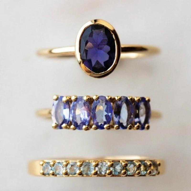 Помолвочные кольца для женщин Геометрические Простые Циркон Модные Повседневные Темпераментные Трендовые Высококлассный Дизайн Вечеринка