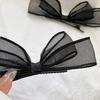2Pcs Women Hairpins Two-layer Mesh Bow Anti-slip Photo Prop Lightweight Princess Style Reusable Party Hair Decoration Tool