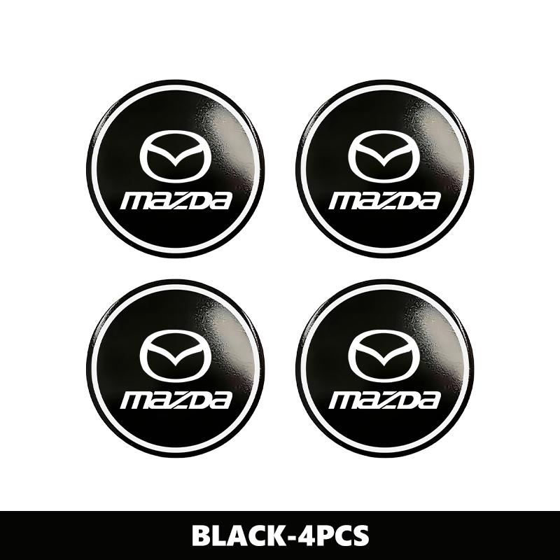 For Mazda Universal Car Wheel Hub Stickers Waterproof Auto Exterior Decals CX-3 CX-4 CX 5 CX-7 CX-8 CX-9 Demio Axela Atenza FF8