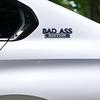 BAD ASS  Edition Metal Car Stickers Applicable to Car Fender Bumper Rear Window Full Body Outline BAD ASS Logo Metal Badge