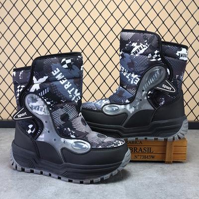 Детские зимние сапоги нового стиля, теплая хлопковая обувь