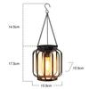 1/2/4PC Solar Powered Lantern Outdoor Solar Hanging Light with Hook Warm White Waterproof Solar Garden Lamp for Yard Porch Decor