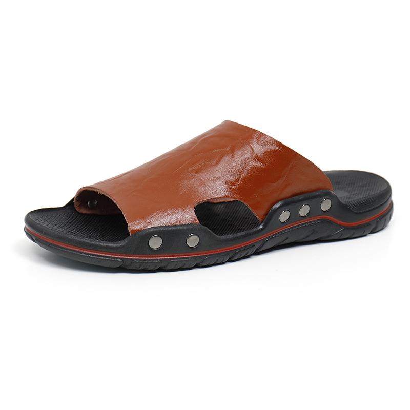 Fashion Men's Beach Open Toe Shoes Sandals High Quality Non-slip Men Slippers Breathable Two Uses Male Footwear Mens Summer Outdoor Shoe