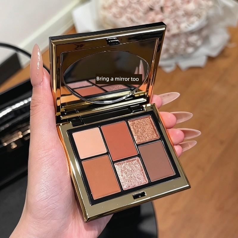 Палетка теней для век Magic Color Chocolate Black Gold, шесть цветов, Роскошные и мерцающие землистые оттенки, Высококачественная и изысканная