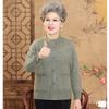 Средний Пожилой Свободный Повседневный Джемпер с Круглым Вырезом Куртка Бабушкин Свитер Кардиган Мамин Вязаный Свитер Одежда для Пожилой Женщины Женская