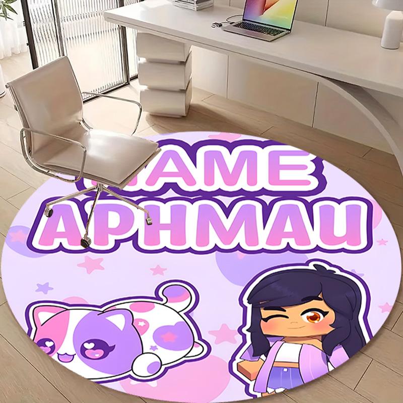 Personalized A-AphmauS Round Chair Office Rug - Perfect for Mat, Office Chair & More - Ideal Gift for Birthdays and Holidays