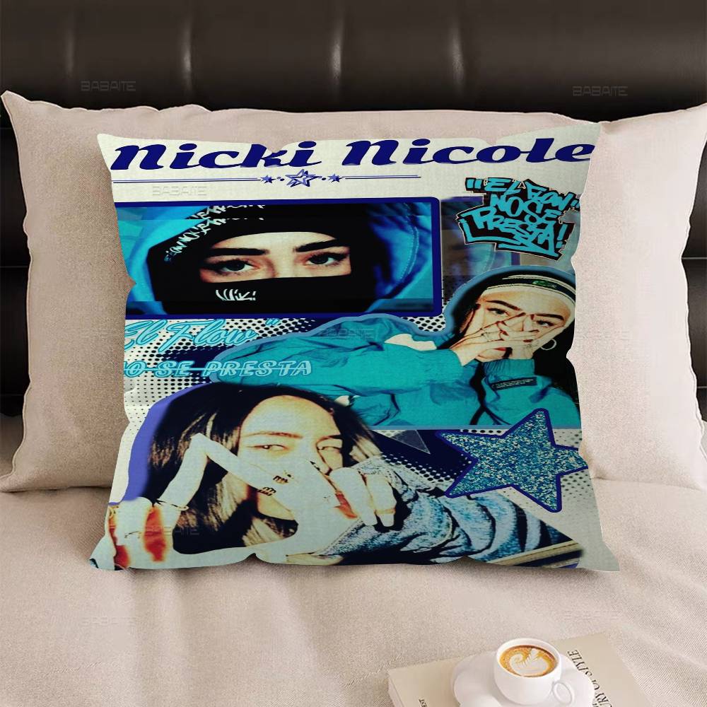 Nicki N-Nicole Singer Alma Pillow Anime Pillow Sofa Bed Head Pillow Cover Cushion Cover 45x45 cm Fashion