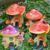 Scenery Making Miniature Mushroom House Fairy Garden Decor Micro Landscape Toadstool Figurines