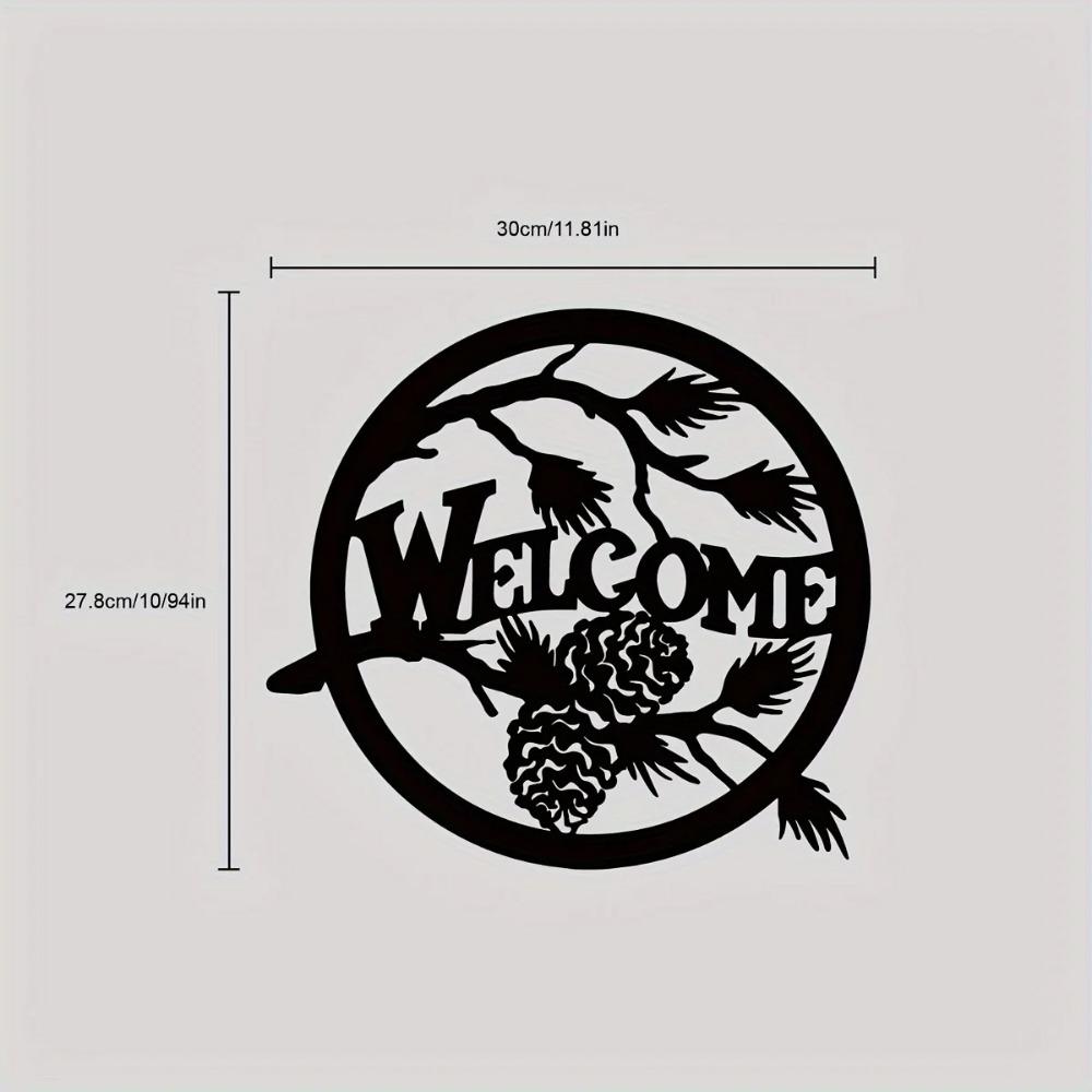 1 шт. приветственный металлический настенный знак, уникальный декор для дома и крыльца, новый подарок на дом, стильный приветственный металлический знак, легко повесить на стену, украшение
