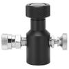 G1/2-14 CO2 Refill Adapter Connector Black Soda ASA Release Valve with 8mm Female Quick Plug