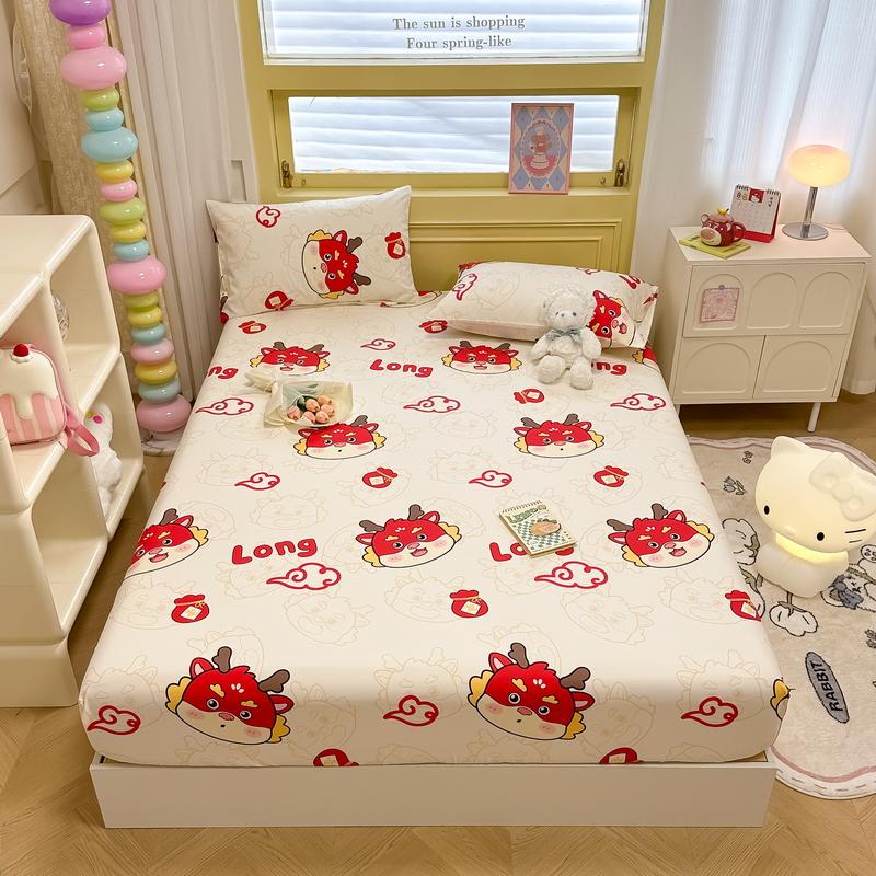 100% хлопок простыня на резинке для взрослых и детей покрывало в мультяшном стиле простыня мягкая защита для матраса sabanas (Нет наволочки)