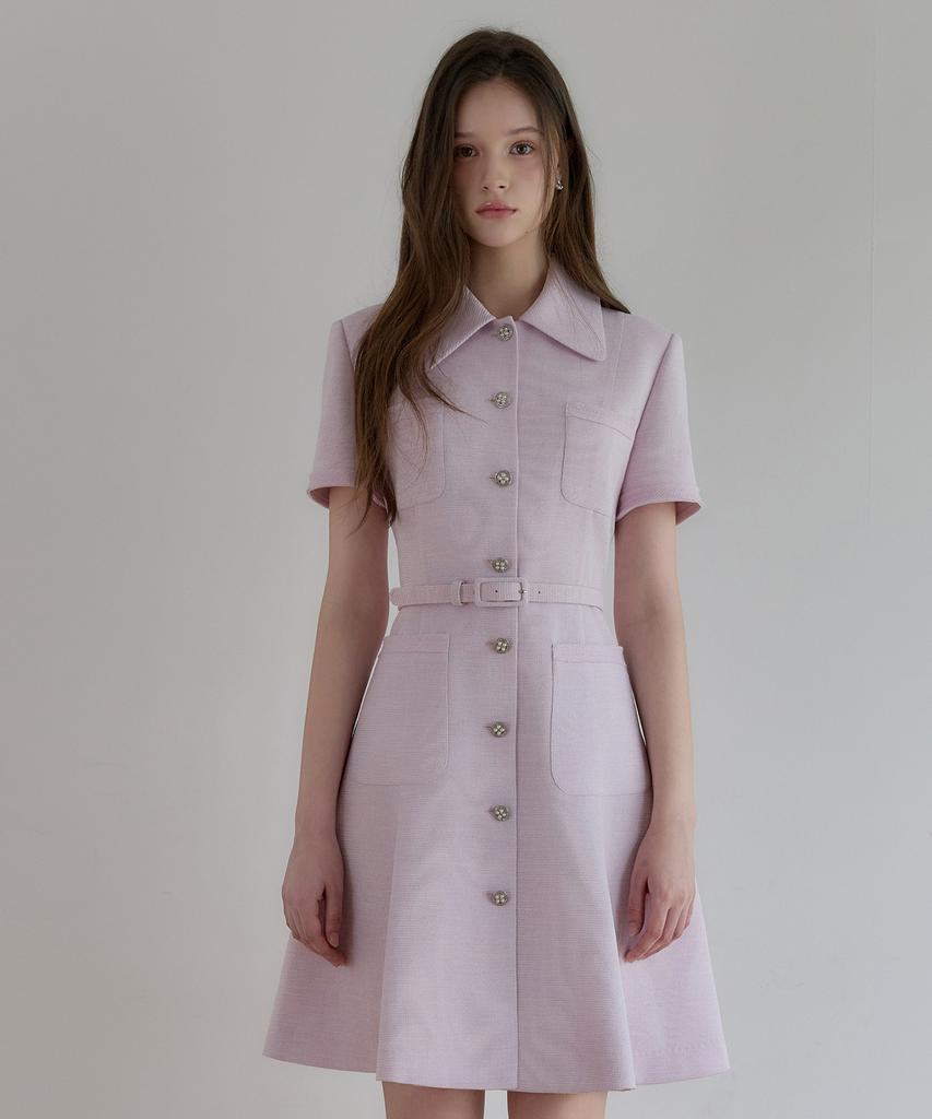 Julie And Kara 26Hs Love By You Maya Summer Tweed Dress Purple Wedding Guest Look Ceremony Look