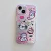 Laser Cute Cat Silicone Case for Xiaomi Redmi Note 12 11 10 Samsung A54 A24 A14 Oppo A78 A58 A38 Infinix Note 30 Funda Painted Cover Soft TPU Bumper