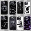 Готический чехол для телефона с летучей мышью-вампиром для iPhone 17 11 12 Pro Max Plus Mini Air SE 16e 14 15 16 13 Мягкий