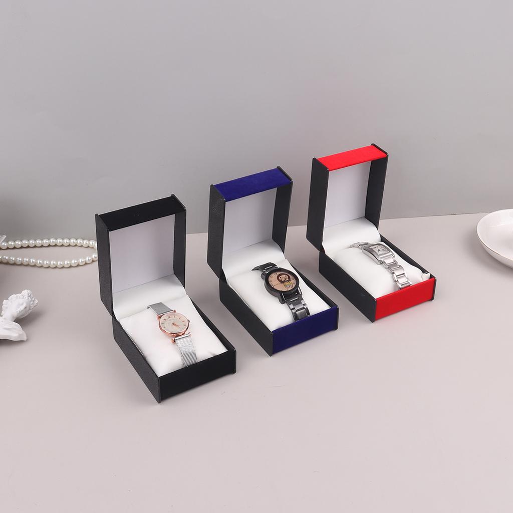 Премиум PU / бархатный ящик для хранения часов, одинарный ящик для часов на День святого Валентина, мужской и женский подарок, унисекс, держатель для дисплея наручных часов, дорожный
