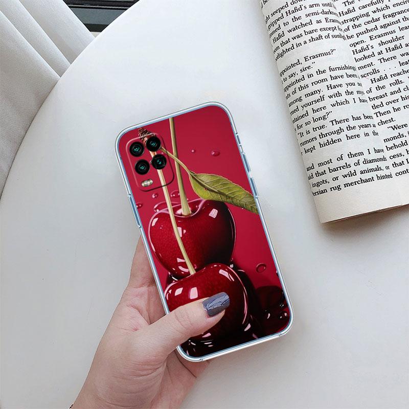 Прозрачный чехол для телефона с вишней и летними фруктами для Motorola Moto G10 G20 G30 G31 G32 G34 G35 G41 G42 G50 G51 G52 G55 G60 G60S