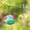 Hand-blown Glass Hummingbird Feeder Colorful Hummingbird Feeder Elegant Droplet Shaped Stained Glass for Garden