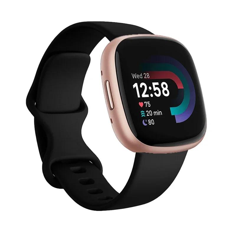 Спортивный ремешок для Fitbit Versa 3, ремешок для смарт-часов, аксессуары для браслета, ремешки для часов, мягкий силиконовый браслет для Fitbit Sense Versa3