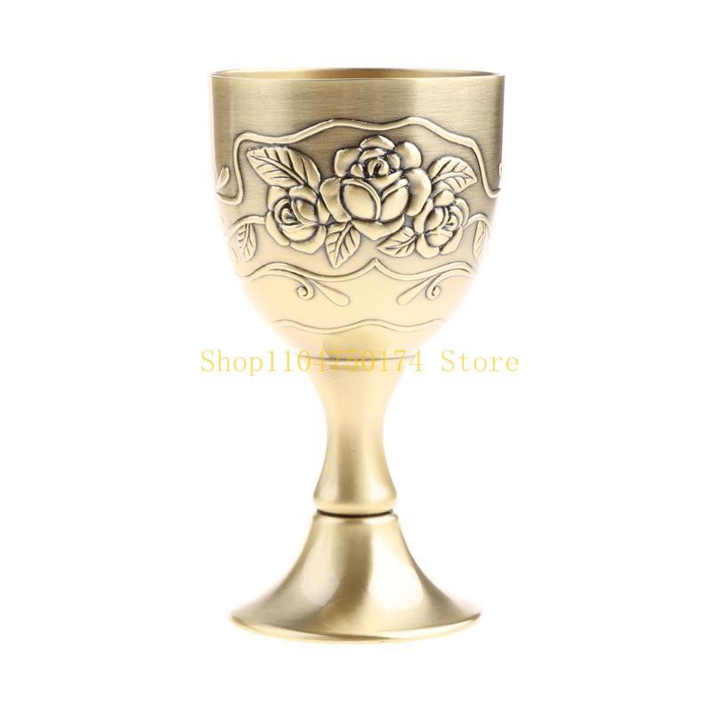 European Cocktail Glass Glass Zinc Alloy Goblet Red Wine Glass Zinc Alloy Material for Bar KTV Use top sale
