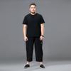 Мужская одежда, спортивный костюм большого размера, летний костюм для мужа, льняная футболка, модный мужской комплект, китайский стиль, большие размеры