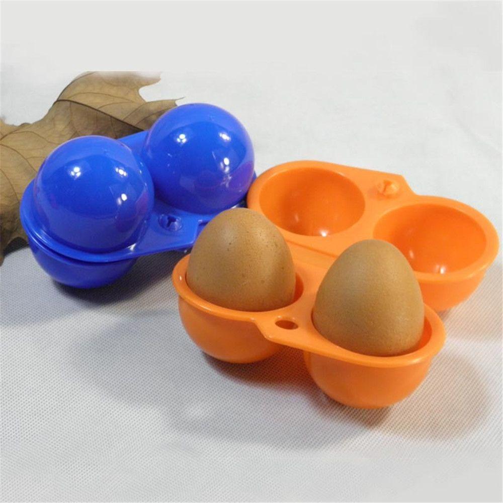 2/4 Grids Outdoor Containers Holder Egg Tray Portable Organizer Case Egg Storage Box