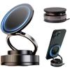 Upgraded 360° Vacuum Magnetic Car Phone Holder Ultra Strong Suction Magnetic Force Foldable Retractable Mount for Car/Dashboard
