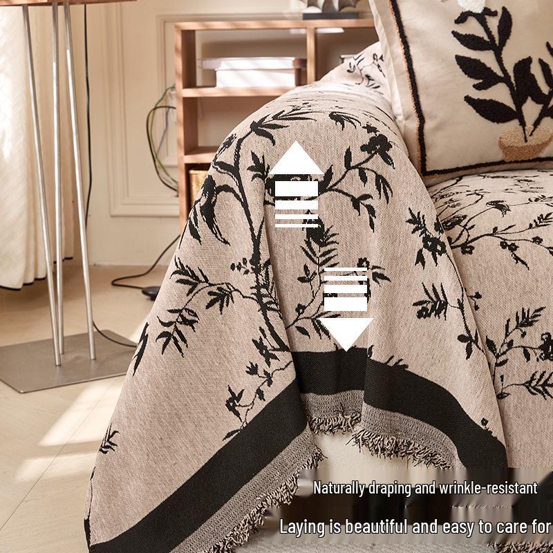 Французский Ретро Чехол на диван из шенилла - Универсальная защита от царапин кошек для четырех сезонов