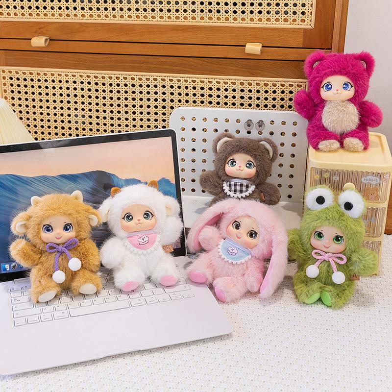 Новая милая плюшевая игрушка-кролик для питомца, кукла-ягненок, карамельная тряпичная кукла, рюкзак-брелок