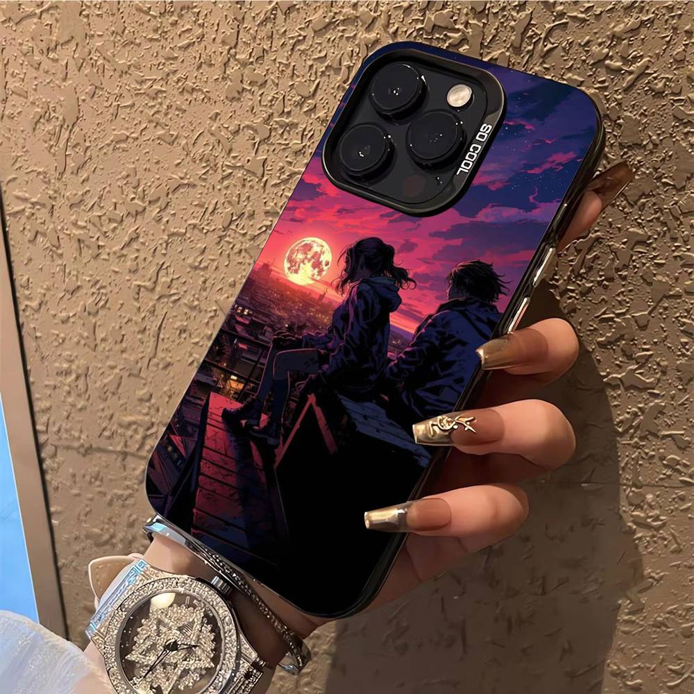 Sunset Scenery Phone Case For iPhone 17,16,15,14,13,12,X,8,Pro,Max,Plus,E,SE4,Air,Mini IMD Matte Black