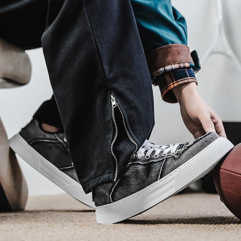 Большие размеры 2025 года, всесезонные нишевые джинсовые дышащие кроссовки для сноуборда, мужская обувь для отдыха на открытом воздухе в стиле Гонконга, ретро-кроссовки для сноуборда