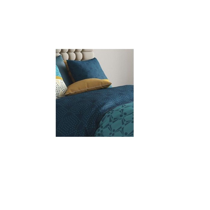 Housse De Couette + 2 Taies - 220 X 240 Cm - Graphiques Modernes - Coton Doux - Entretien Facile