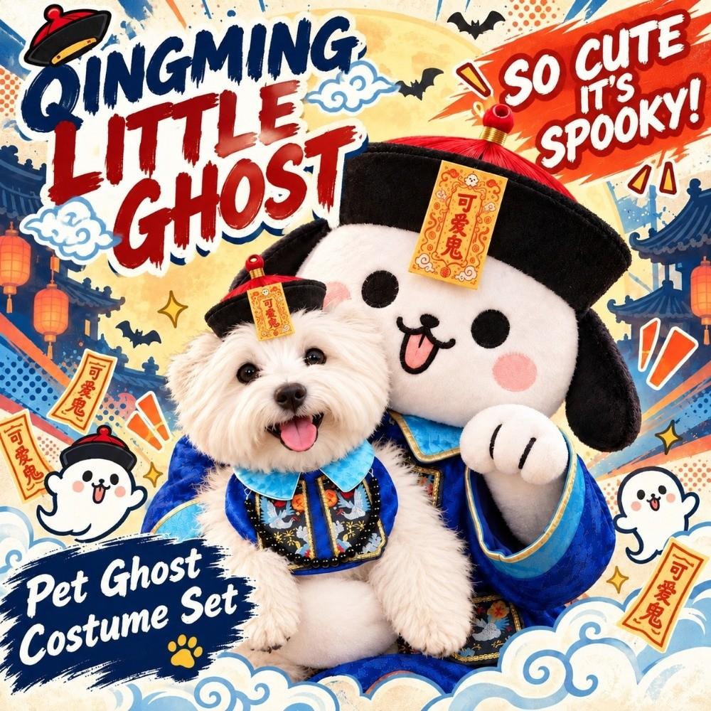 Funny Dog Clothes Chinese Style Pet Zombie Clothes Pet Supplies Halloween Pet Costume  Halloween