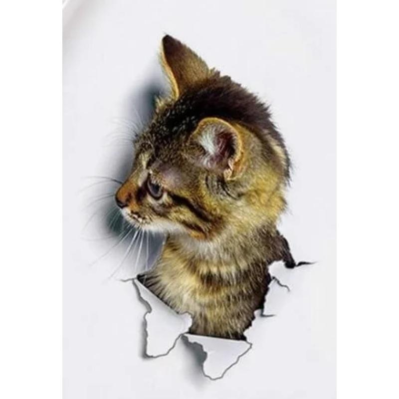 3 шт. 3D милые котики самоклеящиеся съемные обои для детской гостиной спальни фон стены ванной наклейки