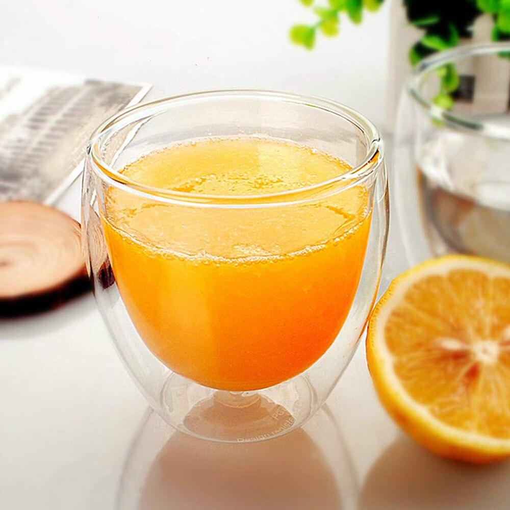 5 размеров 6 упаковок прозрачных стеклянных кружек для кофе с двойными стенками, набор изолированных многослойных чашек для бара, чая, молока, сока, воды, эспрессо, стопок